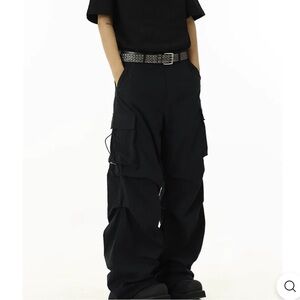 Black baggy cargo pants